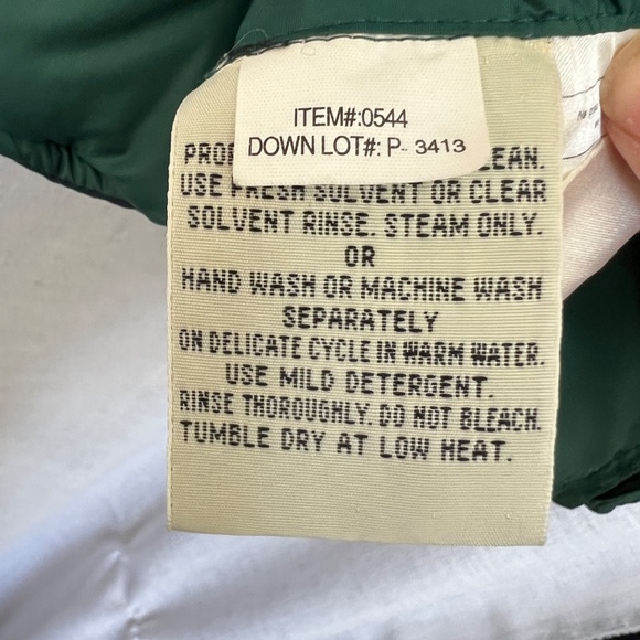 90s Eddie Bauer Reversible Puffer VEST Goose Down Size Mens Medium Green to Blue - Picture 6 of 6